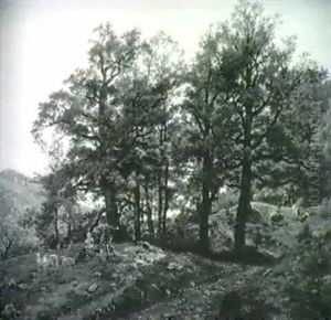 Scene Pastorale Dans Un Paysage De Collines by Jean-Louis Demarne