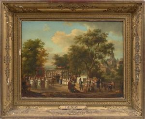 Une Procession De La Fete - Dieu A La Campagne by Jean Francois Demay