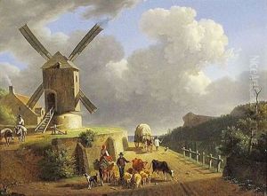 Rencontre Pres D'un Moulin by Jean Francois Demay