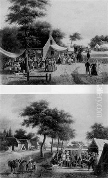 Scene De Bal Dans Un Village - view 1
