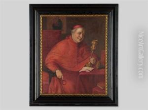Cardinal Admiring A Monstrance by Franz (August Waidhofer) Demel