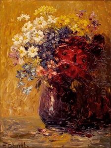 Wiesenblumen In Vase by Franz (August Waidhofer) Demel