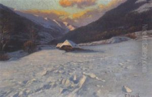 Winterlandschaft by Franz (August Waidhofer) Demel