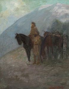 Lewis And Clark At The Divide by Edwin Willard Deming