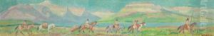 Moving To Lower Ground (breaking Camp) by Edwin Willard Deming