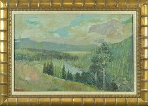 Western Landscape by Edwin Willard Deming
