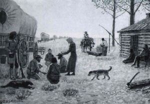 Cabin Along The Wagon Road by Edwin Willard Deming