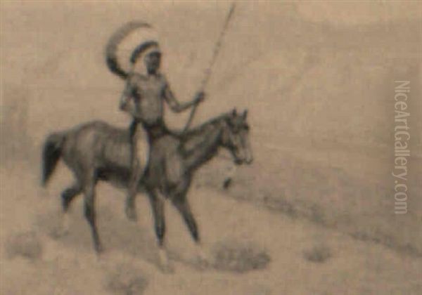 Indian On Pony - view 1