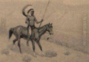 Indian On Pony by Edwin Willard Deming