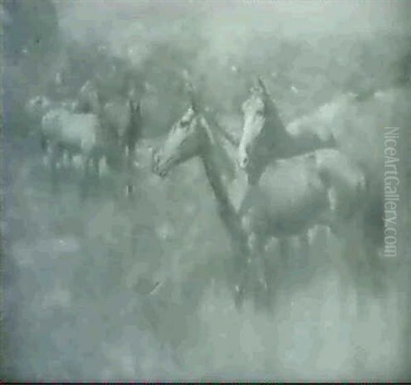 Indian Ponies Grazing - view 1
