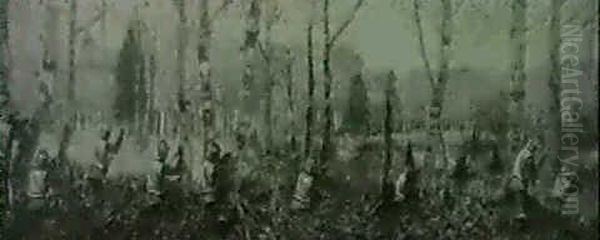 Batle Between The Pilgrims Andthe Indians - view 1