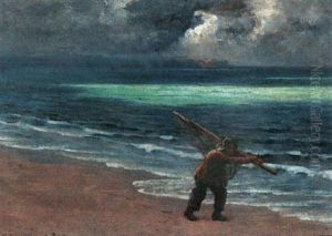 Fisherman On The Beach by Virginie Demont-Breton