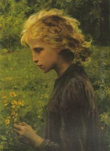 Jeune Fille Aux Fleurs by Virginie Demont-Breton