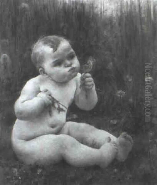 Baby In A Field Of Dandelions - view 1