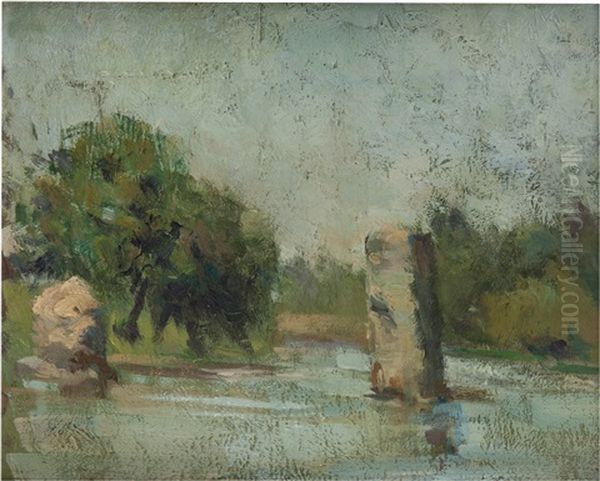 River Landscape: Ruins - view 1