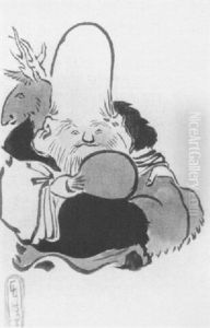 Chinese Figure With Reindeer by Charles Demuth