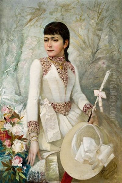 Madchen In Weissem Kleid - view 1