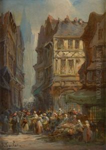 Vue Du Marche by Paul Denarie