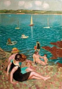 Coin De Plage , Perros-guirec, 1926 by Maurice Denis