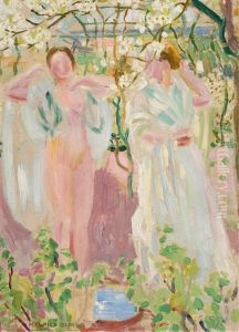 Deux Femmes Sous Un Arbre En Fleur Deux Femmes Sous Un Arbre En Fleur