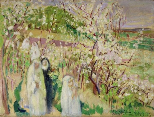 Les Communiantes, Arbres En Fleurs - view 1