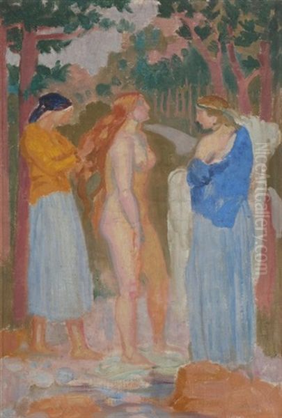 Baigneuse Au Bord Du Ruisseau, Vers 1922 - view 1