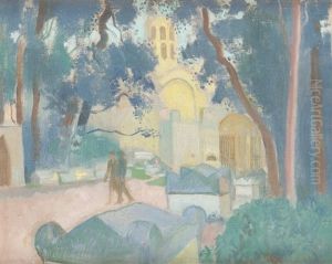 Les Alyscamps (allee Des Sarcophages Devant L"eglise Saint Honore A Arles), 1926 by Maurice Denis