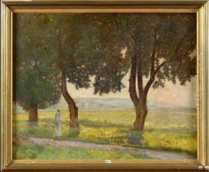 Marthe Meunier Dans Un Paysage Symboliste by Maurice Denis