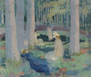 Dans La Foret (baignade A La Mare Aux Canes) by Maurice Denis