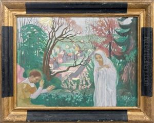 Annonciation Au Jardin Printanier Ou Annonciation Au Jardin Du Prieure