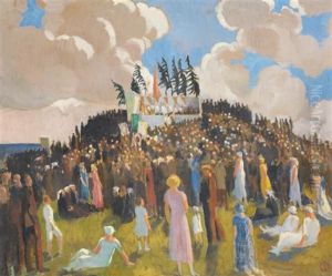 Messe En Plein Air A La Charte by Maurice Denis
