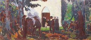 Jour De Pardon Au Pouldu by Maurice Denis