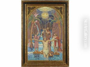 Le Bapteme Du Christ Ou Le Bapteme Du Jourdain by Maurice Denis