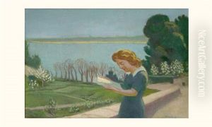 Printemps A Trestrignel, Etude De Pauline by Maurice Denis