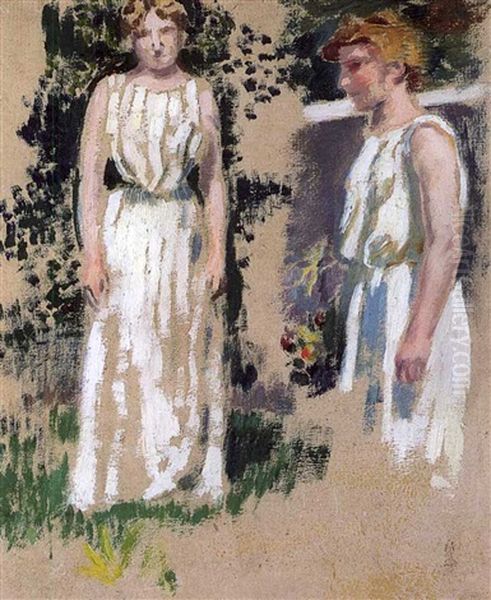 Etude De Femme Au Jardin - view 1