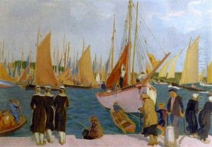 Regates Sur Le Port De Concarneau by Maurice Denis