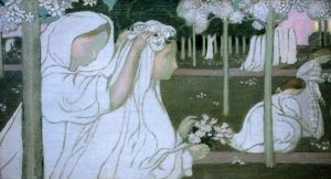 Les Communiantes - La Promenade Au Jardin by Maurice Denis