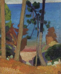 Vue Sur La Mer A Travers Les Arbres Vue Sur La Mer A Travers Les Arbres