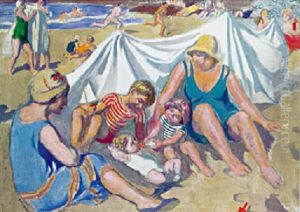Sur La Plage: Antoine Au Biberon by Maurice Denis