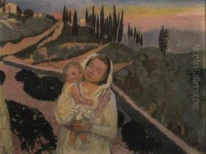 Maternite Ou Madonne Au Soleil Couchant (fiesole) by Maurice Denis