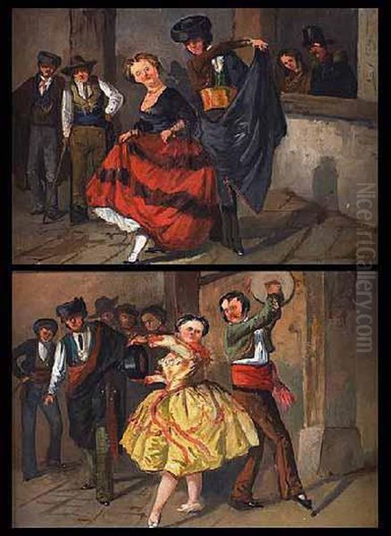 Pareja De Escenas Constumbristas - view 1
