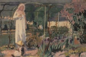 Mere Et Enfantt Aux Iris by Maurice Denis