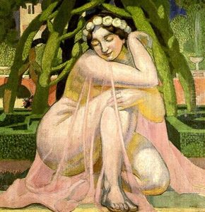 Bethsabee Au Bain Dans Les Jardins De Grenade by Maurice Denis
