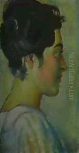 Portrait De Renee Druet by Maurice Denis