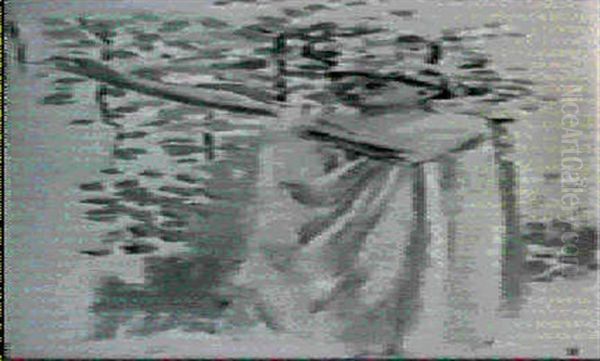 Femme Dans Un Jardin, Etude - view 1