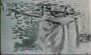 Femme Dans Un Jardin, Etude Femme Dans Un Jardin, Etude