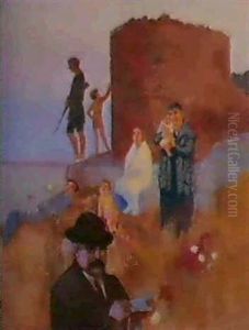 Soir Pres De La Tour (perros-guirrec) by Maurice Denis