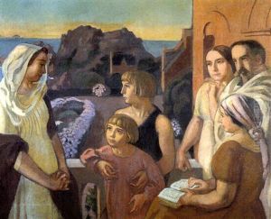 Conversation Sacree (le Peintre Et Sa Famille A Perros Guirec) by Maurice Denis
