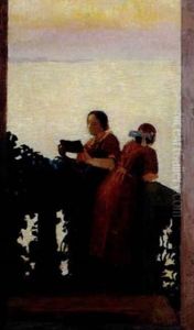 Le Balcon (les Filles De L'artiste) by Maurice Denis