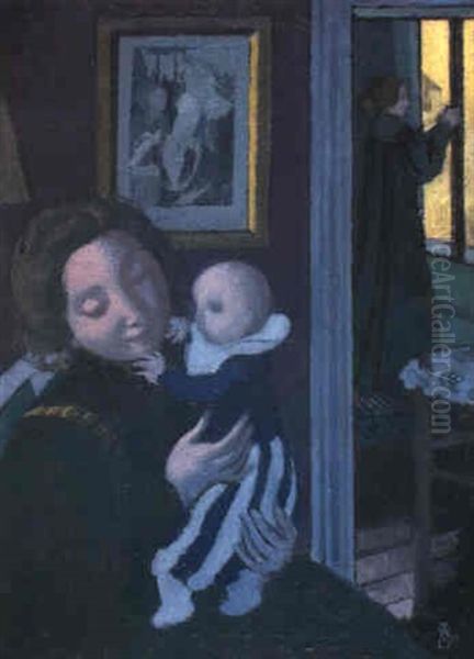 L'enfant Au Pantalon Bleu Et Blanc - view 1